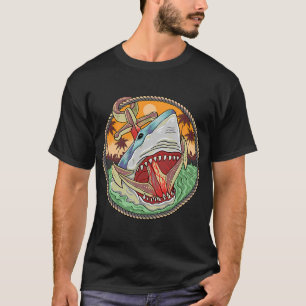 T-shirt Requins Requin Sauvage Avec Ancre