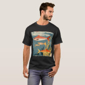 T-shirt Requins rétro avec petits poissons (Devant entier)
