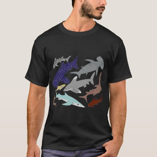 T-shirt Requins-taupes (Devant)
