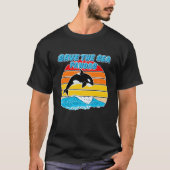 T-shirt Rescue Killer Whale Orcas Save The Sea Pandas Mari (Devant)