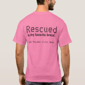 T-shirt Rescued est ma race préférée (Dos)