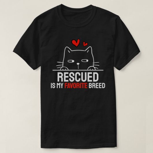 T-shirt Rescued Is My Favorite Breed (Design devant)