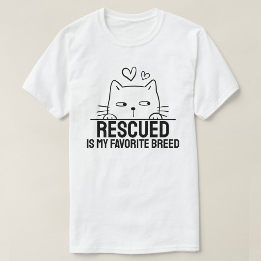 T-shirt Rescued Is My Favorite Breed (Design devant)