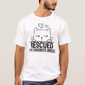 T-shirt Rescued Is My Favorite Breed (Devant)