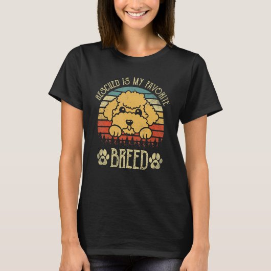 T-shirt Rescued Is My Favorite Breed  Adoption Poodle (Devant)