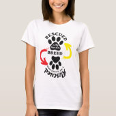 T-shirt Rescued Is My Favorite Breed – Minimal Pet Lover  (Devant)