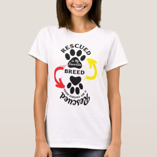 T-shirt Rescued Is My Favorite Breed – Minimal Pet Lover