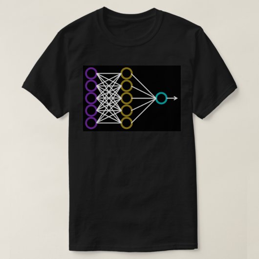 T-shirt Réseau neuronal noir 1 (Design devant)
