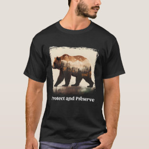 T-shirt Réserve et protection Parc national Vintage ours F