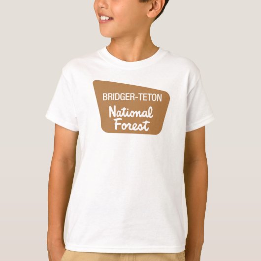 T-shirt Réserve forestière de Bridger-Teton (signe) (Devant)
