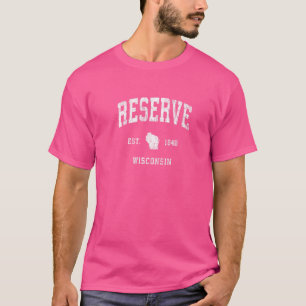 T-shirt Réserve Wisconsin Wi Sports sportifs Vintages