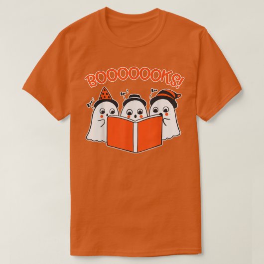 T-shirt Réserver Halloween T Cute Ghost Lecture Librairie (Design devant)