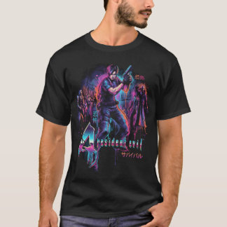 T-shirt Resident Evil 4 Cover Art Kanji japonais Leon s Ke