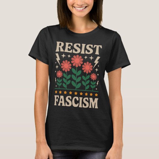 T-shirt Resist Fascism Protest Trump Anti Trump  (Devant)