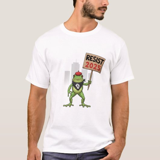 T-shirt Resist Portland Frog Protest (Devant)