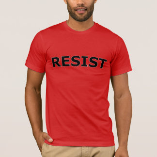T-shirt RÉSISTANCE - Noir sur rouge
