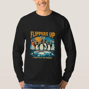 T-shirt Résiste Je Me Trouve Avec Des Pingouins