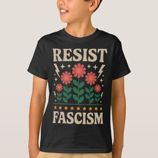 T-shirt Résister à la protestation contre le fascisme Trum (Devant)