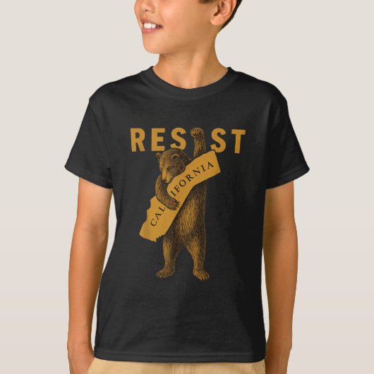 T-shirt Résister à l'ours de Californie (Devant)