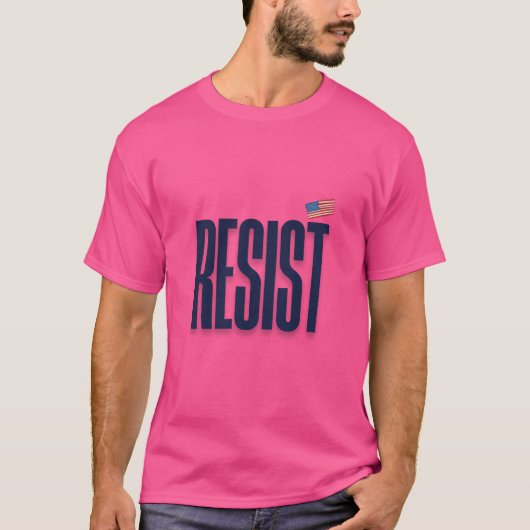 T-shirt RÉSISTER À UN Drapeau Américain - Déclaration de p (Devant)