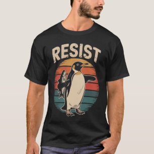 T-shirt Résister Activisme Manchots Protester Tarifs Rétro