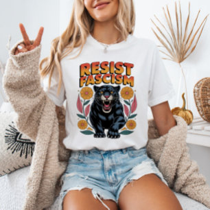 T-shirt RÉSISTER Au Fascisme Panthère Anti-Trump Anti-Fasc