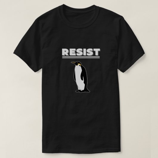 T-shirt résister au pingouin (Design devant)