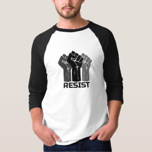 T-shirt Résister avec le poing - en noir 0003