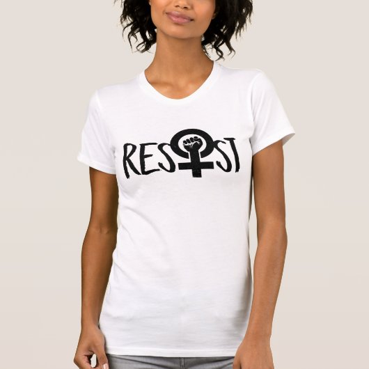T-SHIRT RÉSISTER ET FÉMINISTE (Devant)