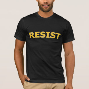 T-shirt RÉSISTER - Jaune sur Noir