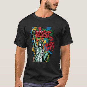 T-shirt Résister Résistance Statue de la Liberté Touche Pa