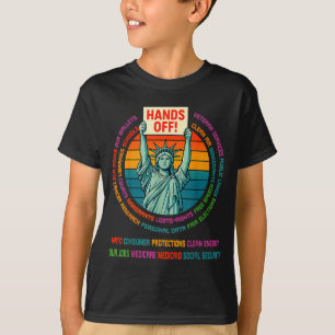 T-shirt Résister Résistance Usa Statue De La Liberté Hands