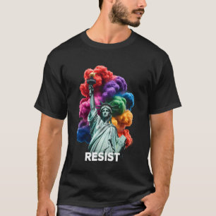 T-shirt Résister Statue de la Liberté Féministe Protestati