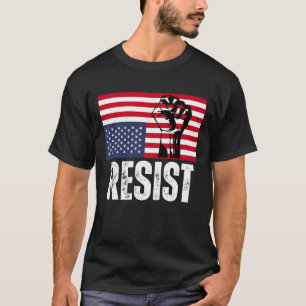 T-shirt Résistez À La Perturbation Du Drapeau Américain Ét