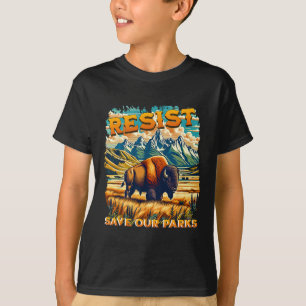 T-shirt Résistez À Sauver Nos Parcs Aller Nos Parcs Nation