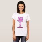 T-shirt Résistez au diable - Rose (Devant entier)