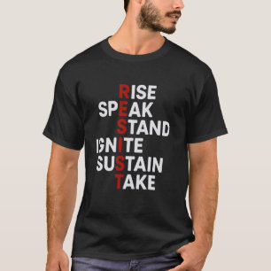 T-shirt Résistez au mot de motivation d'autonomisation ins