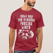 T-shirt Résistez aux menteurs fascistes Tarifs (Devant)