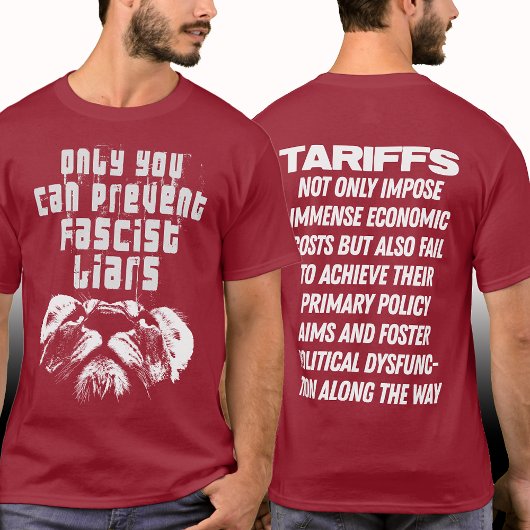T-shirt Résistez aux menteurs fascistes Tarifs