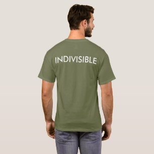 T-shirt Résistez (avant) et T (arrière) indivisible