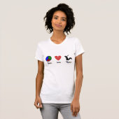 T-shirt Résolution d'amour de paix (Devant entier)