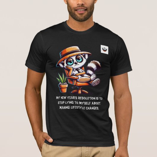 T-shirt Résolution honnête du Nouvel An (Devant)