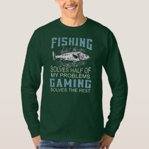 T-shirt Résout La Moitié De Mes Problèmes Pêcheur Poisson