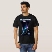 T-shirt RESPAWN IRL – Glitch Gamer Burnout Design (Devant entier)