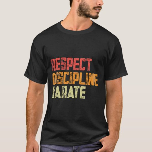 T-shirt Respect Discipline Karate Fighter (Devant)