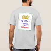 T-shirt Respect gagné (Dos)