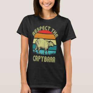 T-shirt Respect Rétro L'Animal De Capybara Rodent Agouti