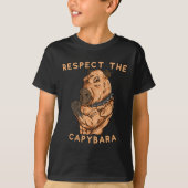 T-shirt Respect The Capybara - Funny Fitness Bodybuilder R (Devant)