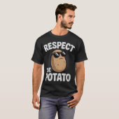 T-shirt Respect The Potato For Boys Men Funny Vegetable (Devant entier)
