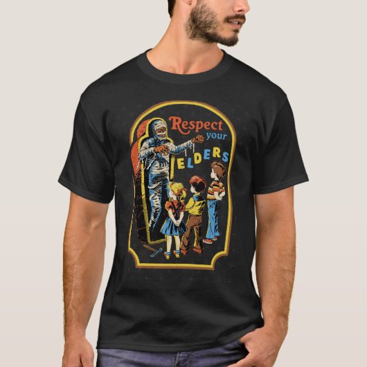 T-shirt Respect Your Elders funny retro (Devant)